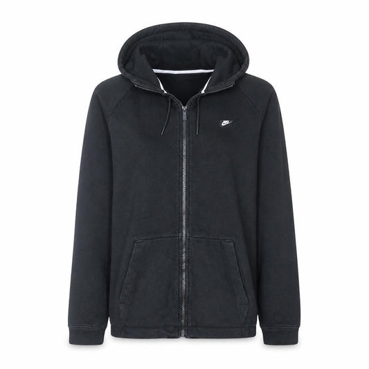 Nike Women's Black Full Zip Hoodie Size L Cotton Blend