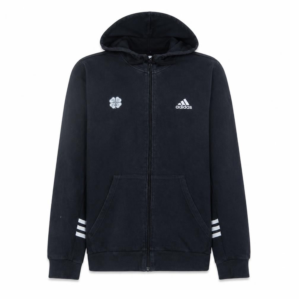 adidas Men's Black Full Zip Hoodie L Fleece Sportswear