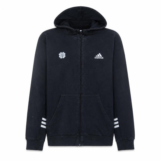 adidas Men's Black Full Zip Hoodie L Fleece Sportswear