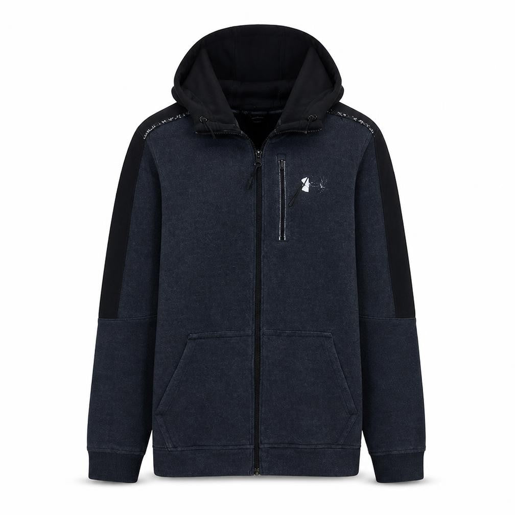 Under Armour Mens Black Full Zip Hoodie Size M Loose Fit Sportswear