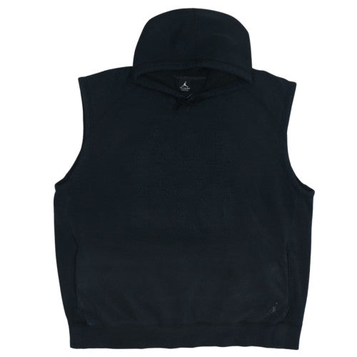 Nike Mens Black 2XL Sleeveless Hoodie Vest Fleece Sportswear