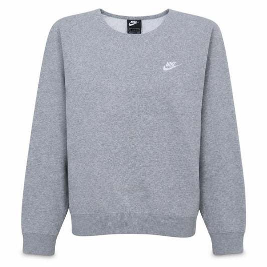 Nike Women Grey Small Pullover Sweatshirt Cotton Blend