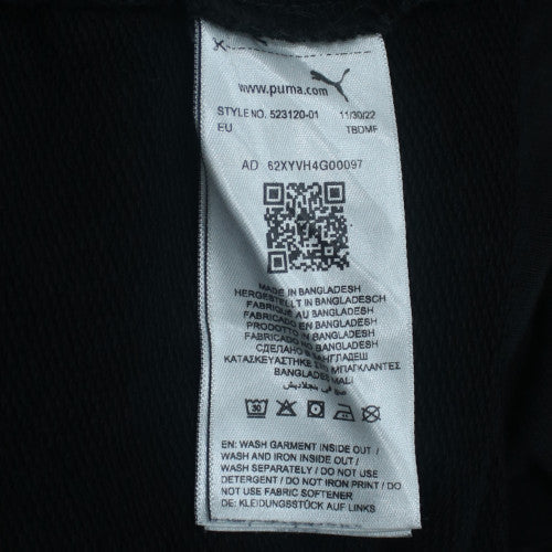 Puma Women's Black Small Pullover Hoodie with Logo Design