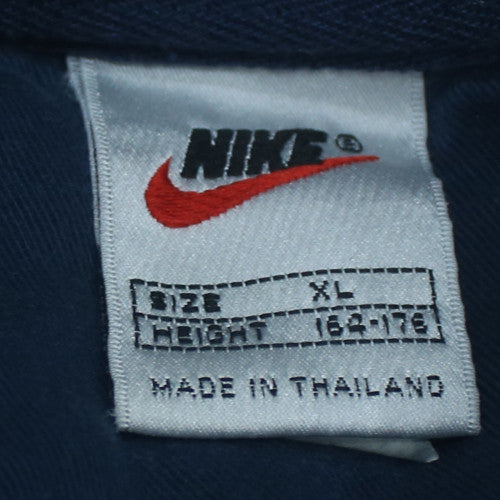 Nike Boys Blue XL Pullover Sweatshirt V-Neck Fleece Cotton Blend
