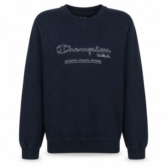 Champion Men's Blue L Pullover Sweatshirt Embroidered Logo Crew Neck