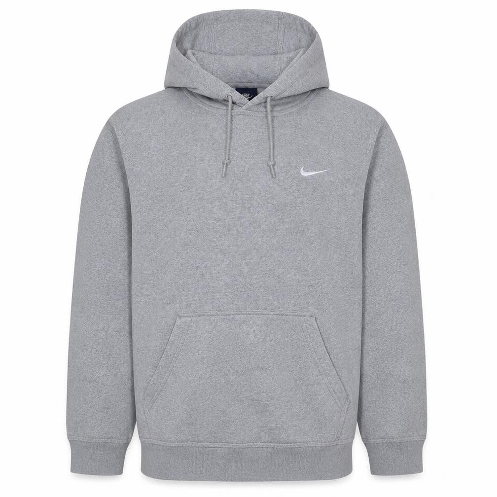 Nike Men's Grey Pullover Fleece Hoodie L Regular Fit Sportswear