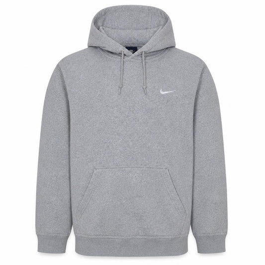 Nike Men's Grey Pullover Fleece Hoodie L Regular Fit Sportswear