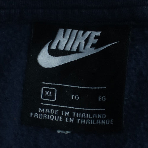 Nike Mens Blue XL Full Zip Hoodie Sweatshirt Fleece Sportswear