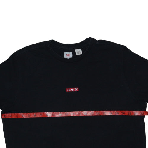 Levi's Men's Black Crew Neck Short Sleeve Cotton T-Shirt Size L