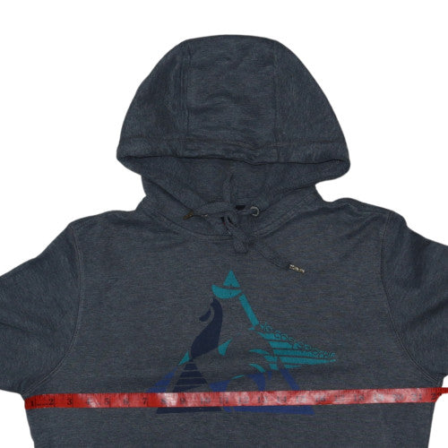 Le Coq Sportif Mens Grey Pullover Hoodie L Graphic Sportswear