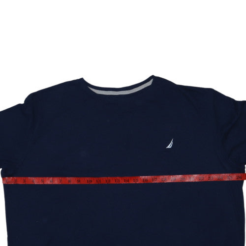 Nautica Men's Blue Crew Neck Short Sleeve T-Shirt Size L