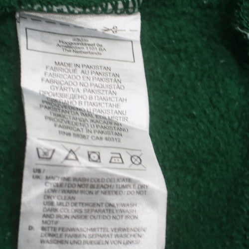 Adidas Mens Green XS Crew Neck Sweatshirt with Logo Stripe Design