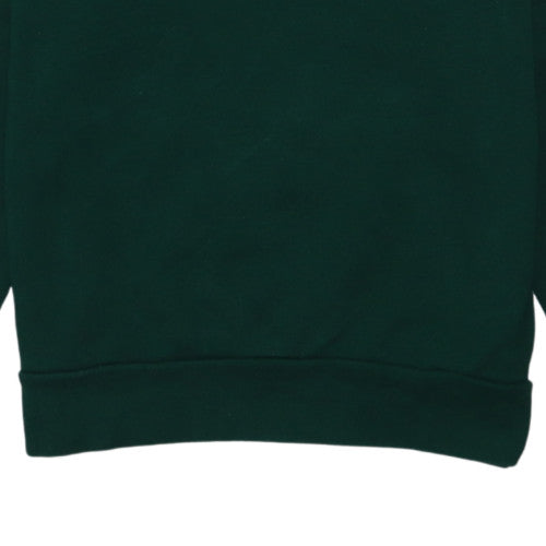 Adidas Mens Green XS Crew Neck Sweatshirt with Logo Stripe Design