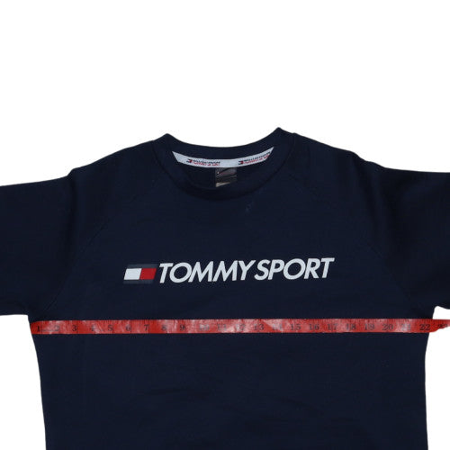Tommy Sport Men's Blue Regular Fit Crew Neck Sweatshirt M