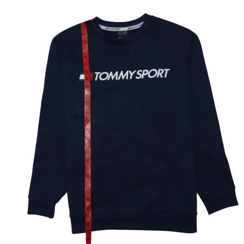 Tommy Sport Men's Blue Regular Fit Crew Neck Sweatshirt M
