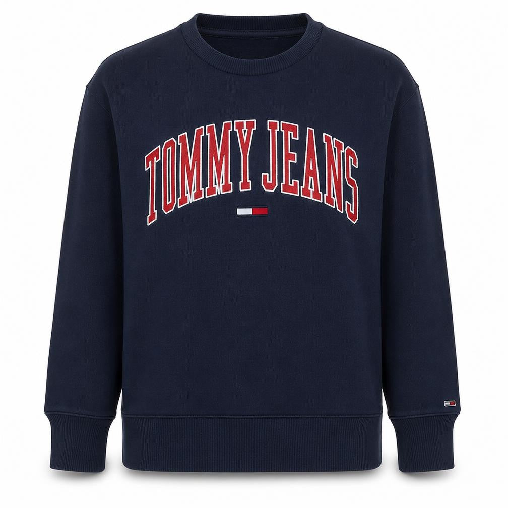 Tommy Jeans Womens Navy Blue Crew Neck Pullover Sweatshirt L