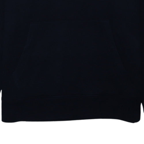GAP Mens Black Logo Pullover Hoodie Size M Fleece Sweatshirt