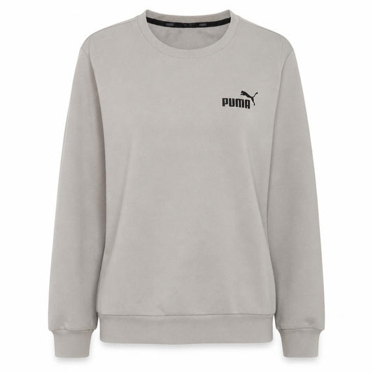 Puma Womens Beige Crew Neck Pullover Sweatshirt Size S