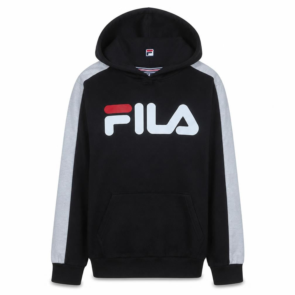 Fila Womens XS Black Pullover Hoodie with Logo Design