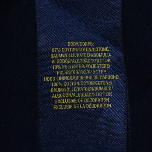 Ralph Lauren Boys Blue Full Zip Hoodie Size 14-16 Years Cotton Blend