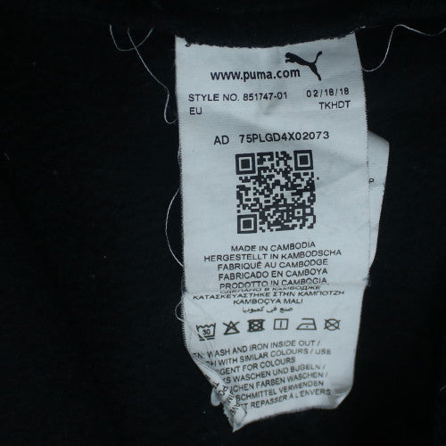 Puma Men's Black Logo Crew Neck Sweatshirt L Regular Fit