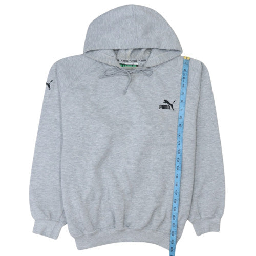 Puma Womens Grey Pullover Hoodie L Cotton Blend Casual Sweatshirt