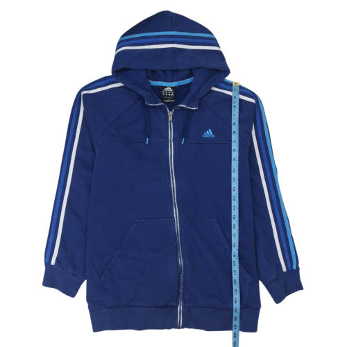 Adidas Men's Blue XL Full Zip Hoodie Sports Essential