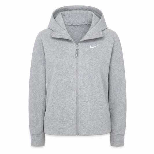 Nike Womens Grey Full Zip Hoodie Medium Cotton Blend Activewear