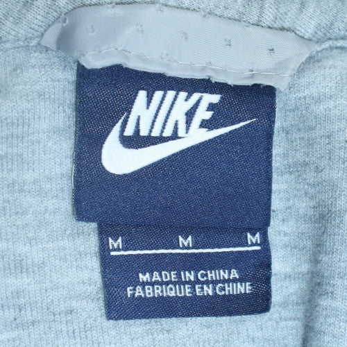 Nike Womens Grey Full Zip Hoodie Medium Cotton Blend Activewear