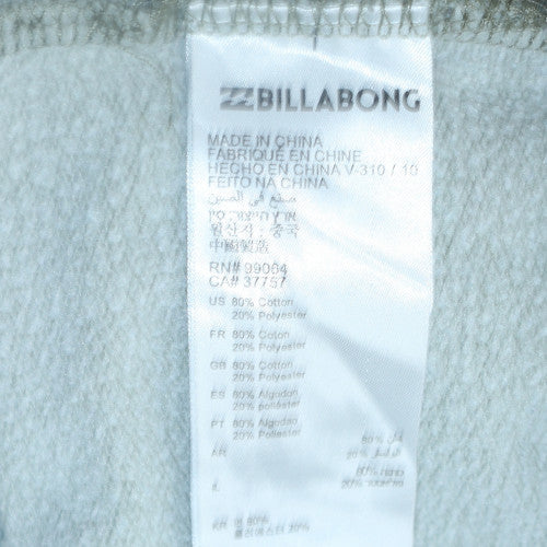 Billabong Men's Grey Pullover Hoodie L Cotton Blend Casual Style