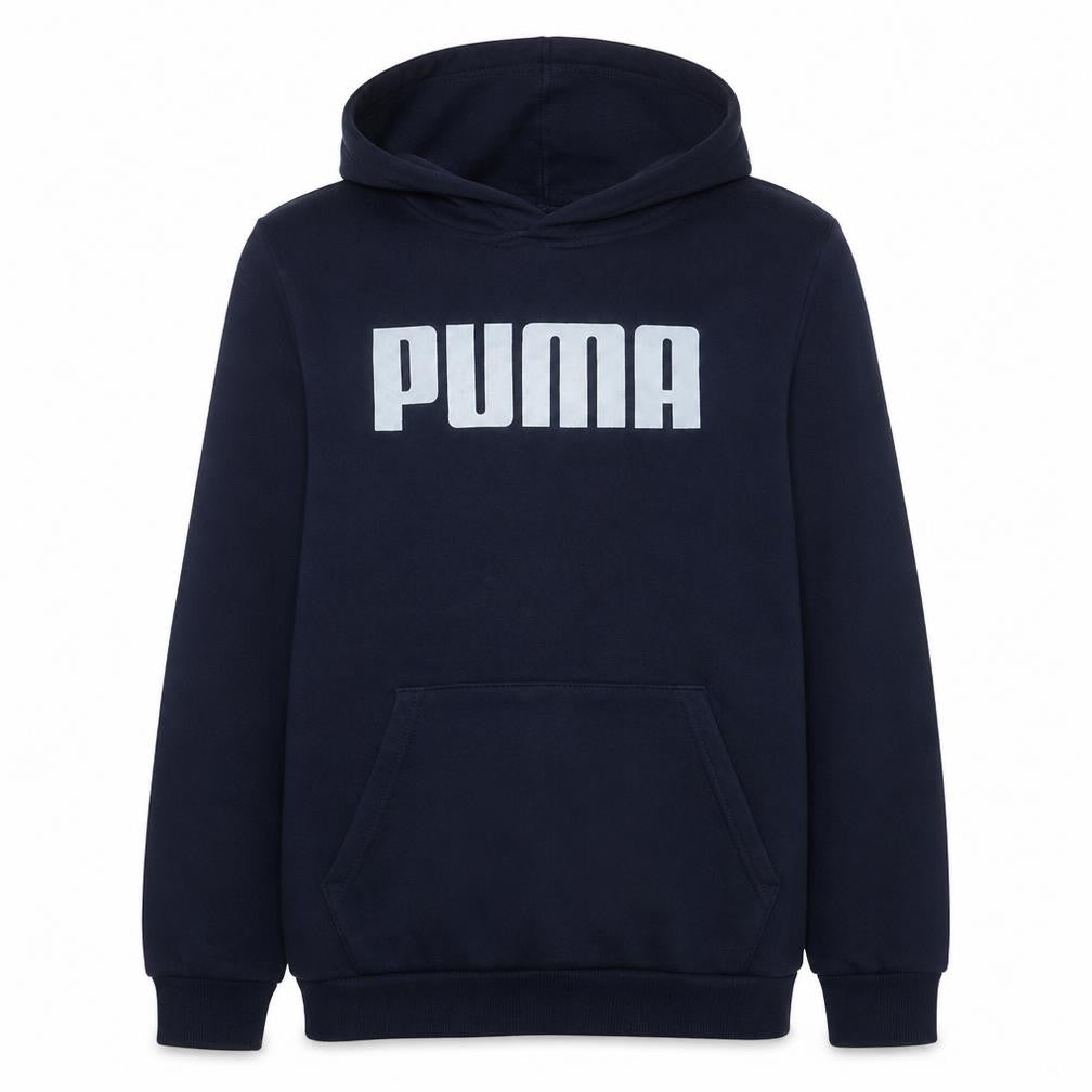 Puma Mens Blue Pullover Hoodie Large Logo Sports Fleece