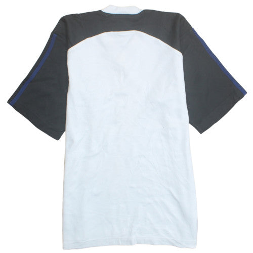 Adidas Boys XS White Retro V-Neck Sports T-Shirt