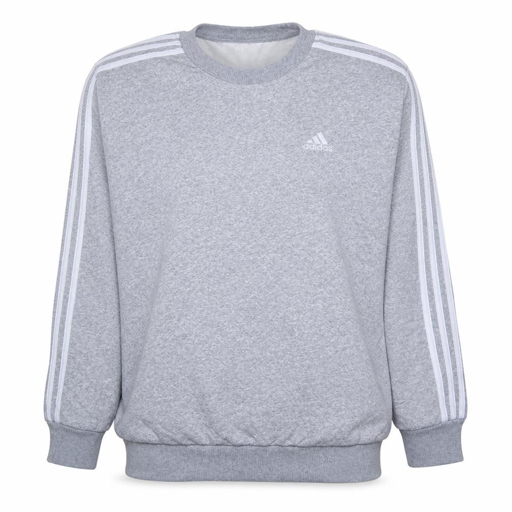 Adidas Women Grey Crew Neck Long Sleeve Pullover Sweatshirt S 8-10