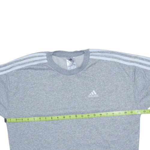 Adidas Women Grey Crew Neck Long Sleeve Pullover Sweatshirt S 8-10