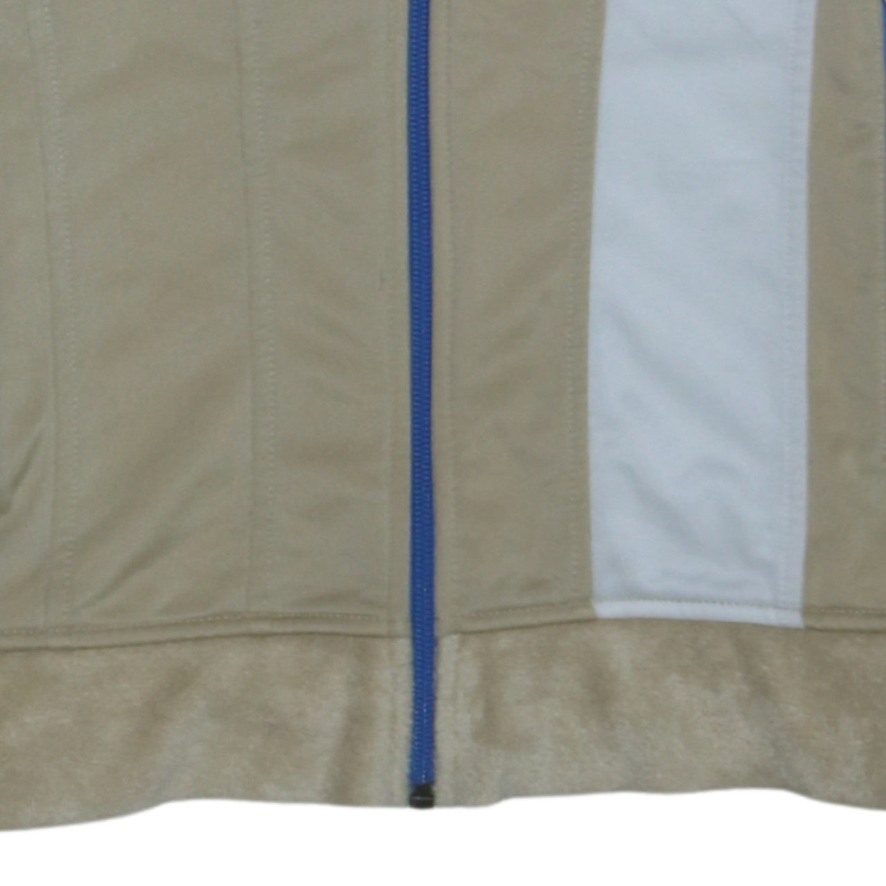 Nike Women's Beige Track Jacket L Full Zip Colourblock Sportswear