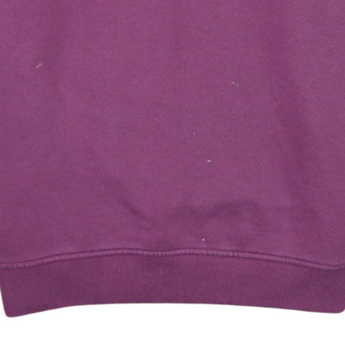 Kappa Womens Purple Hoodie Large Pullover Cotton Blend Logo Sweatshirt