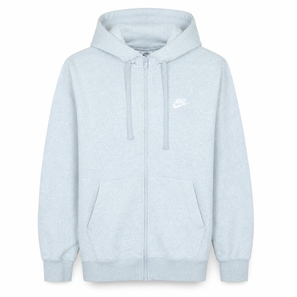 Nike Men's Grey Full Zip Hoodie M Regular Fit Fleece Sweatshirt