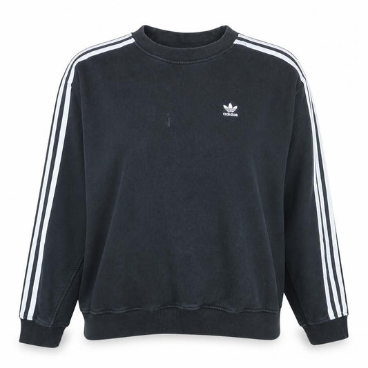 Adidas Women Black Size 12 Crew Neck Pullover Sweatshirt