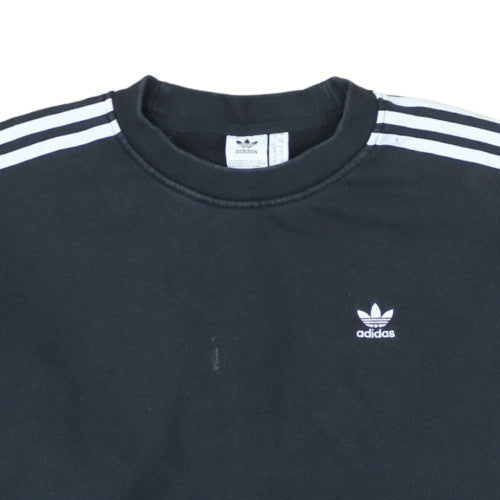 Adidas Women Black Size 12 Crew Neck Pullover Sweatshirt