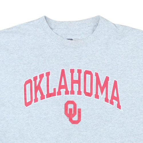 Russell Men’s Grey Oklahoma University 2XL Crew Neck T-Shirt