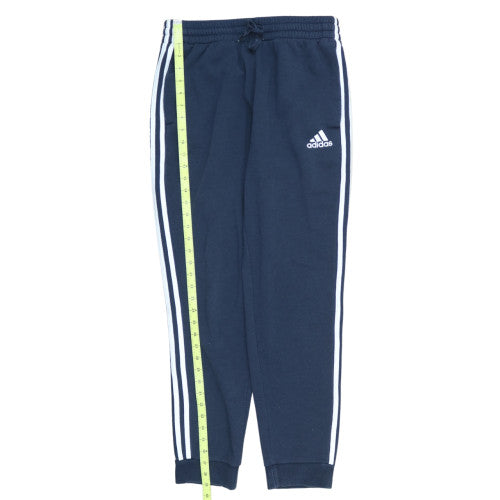Adidas Men Blue Jogger Trousers M Regular Fit Elastic Waist