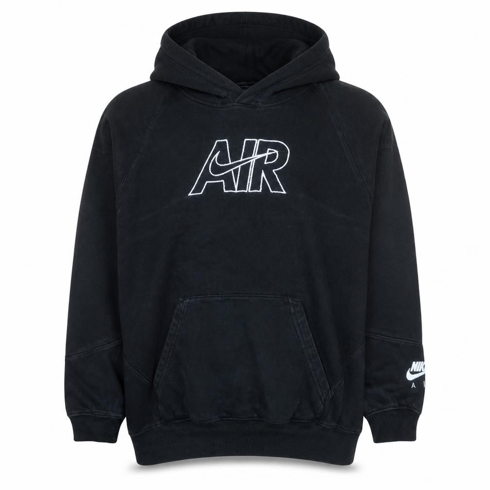 Nike Men's Black Pullover Hoodie Air Logo Fleece M