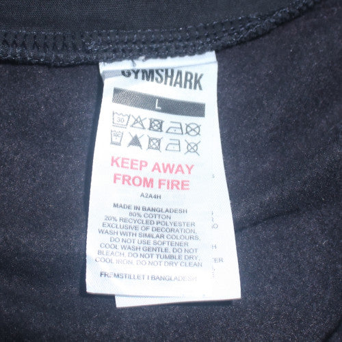 Gymshark Mens Black Jogger Trousers L Elastic Waist Casual