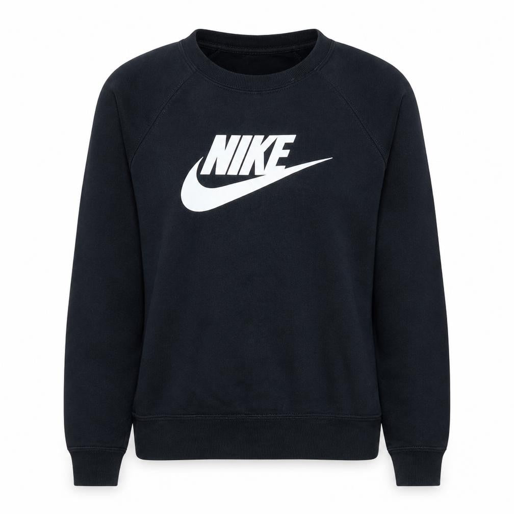 Nike Women Black Crew Neck Pullover Sweatshirt Size Small 155/80A
