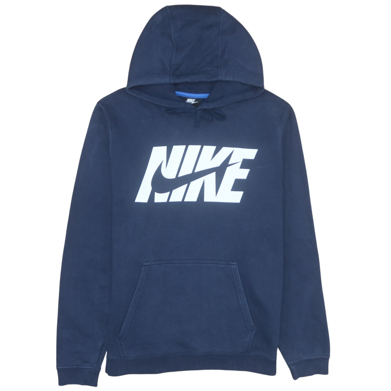 Nike Men's Blue Pullover Hoodie M Sports Fleece Logo Sweatshirt