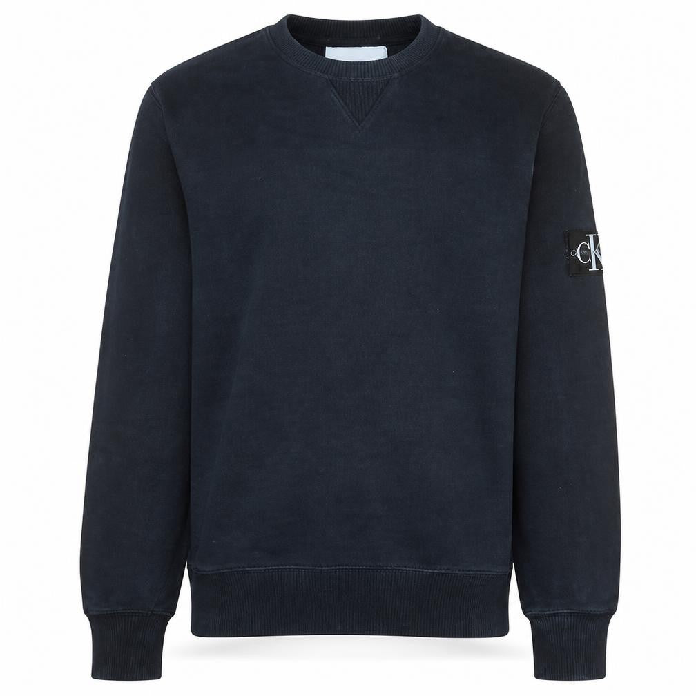 Calvin Klein Jeans Men Black Small Crew Neck Cotton Sweatshirt