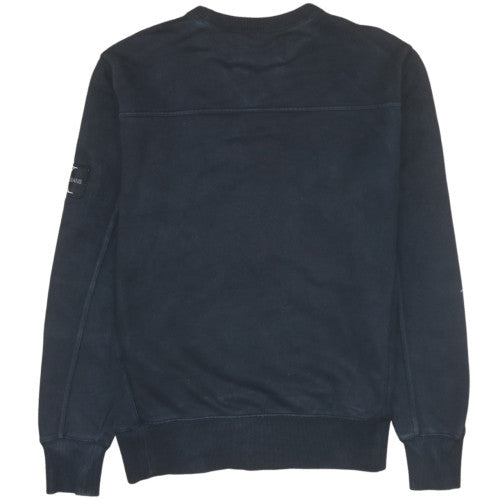 Calvin Klein Jeans Men Black Small Crew Neck Cotton Sweatshirt