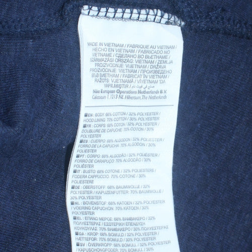 Nike Men's Blue Full Zip Hoodie Size L Fleece Sportswear