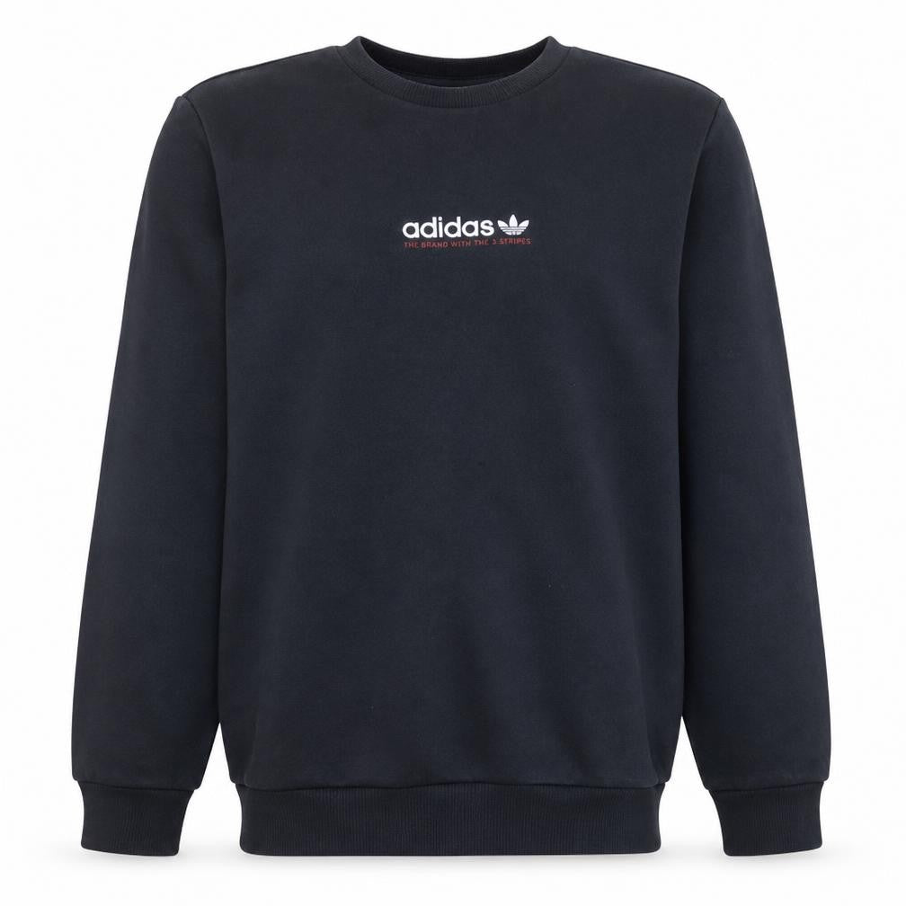 Adidas Boys Black Pullover Crew Neck Fleece Sweatshirt 16 Years