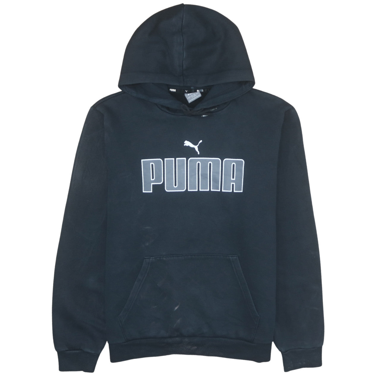 Puma Mens Black Pullover Hoodie L Sports Fleece Sweatshirt
